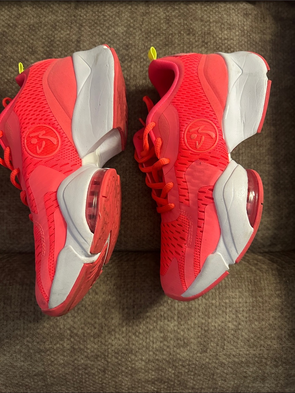 Zumba Fitness Neon Pink & Lime Pull-Tab Women's Sneakers - Picture 5 of 7
